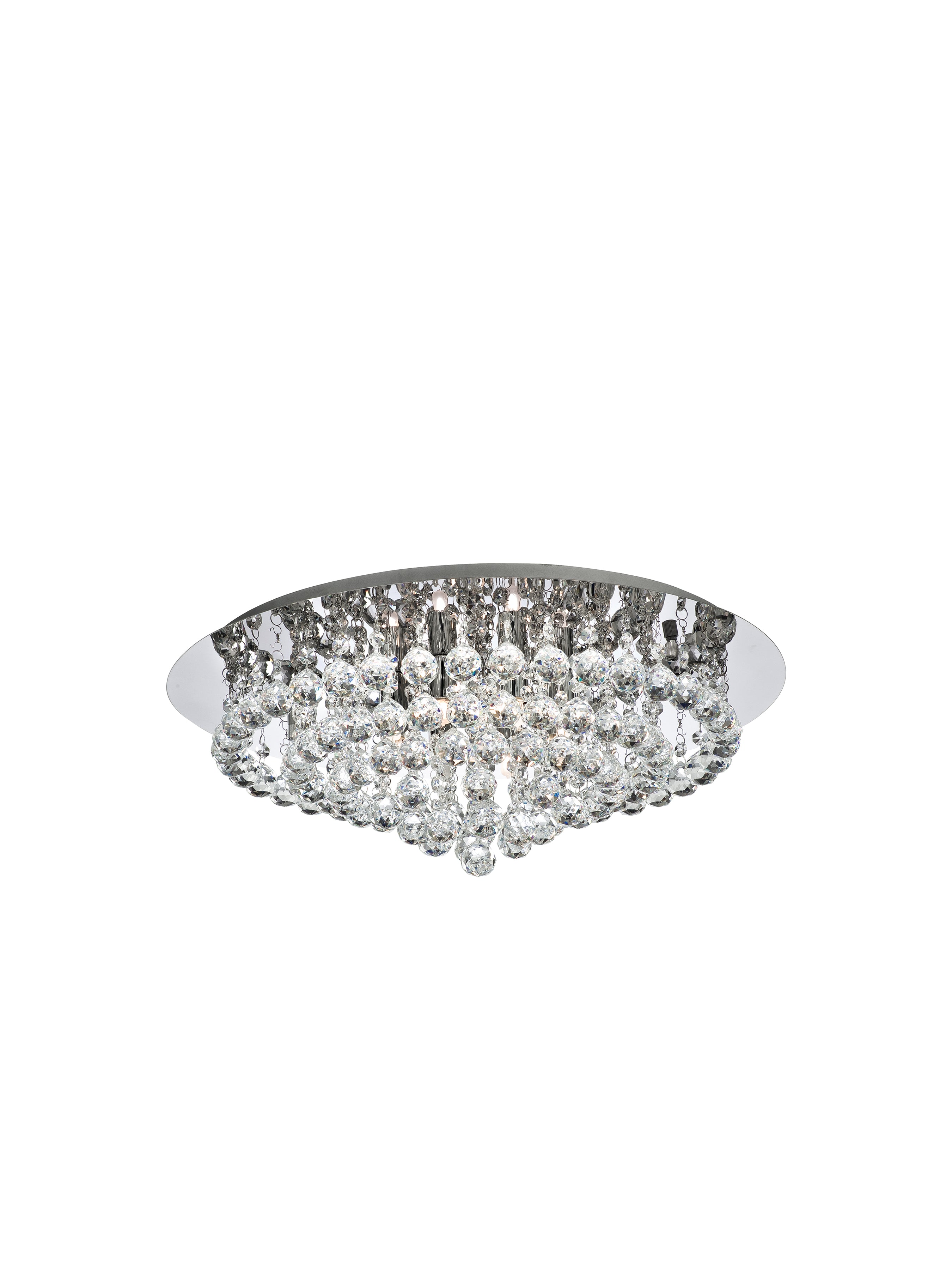 Hanna 8Lt Flush  - Chrome Metal & Clear Crystal
