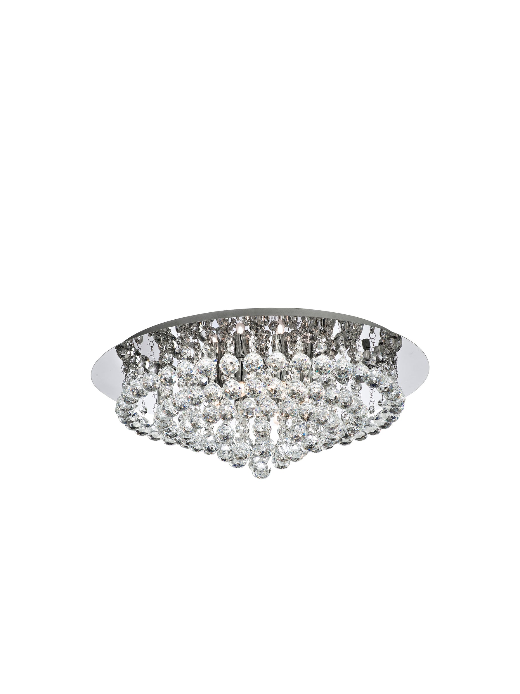Hanna 8Lt Flush  - Chrome Metal & Clear Crystal