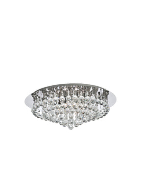 Hanna 8Lt Flush  - Chrome Metal & Clear Crystal