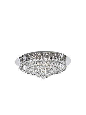 Hanna 8Lt Flush  - Chrome Metal & Clear Crystal