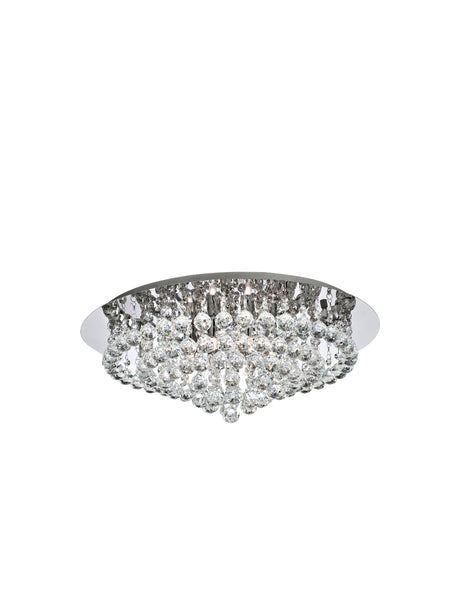 Hanna 8Lt Flush  - Chrome Metal & Clear Crystal