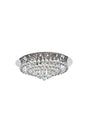 Hanna 8Lt Flush  - Chrome Metal & Clear Crystal