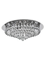 Searchlight Electric Hanna 8Lt Flush  - Chrome Metal & Clear Crystal 3408-8CC