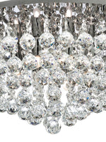 Searchlight Electric Hanna 8Lt Flush  - Chrome Metal & Clear Crystal 3408-8CC