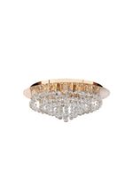 Hanna 8Lt Flush  - Gold Metal & Clear Crystal