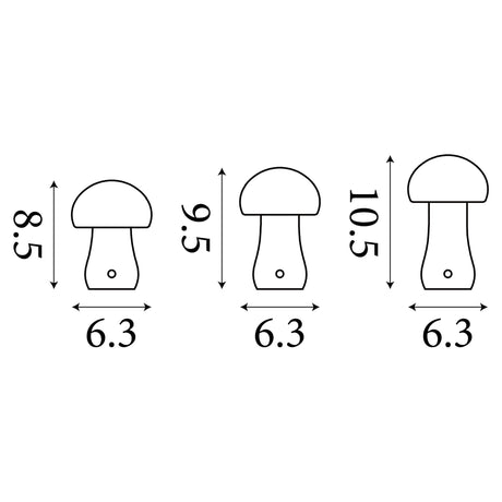 Searchlight Electric Asher - Set of 3 Rechargeable Table Lamps 34125NA