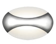 Glow LED Wall Light Oval - Chrome/Sand White