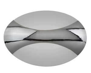 Searchlight Electric Glow LED Wall Light Oval - Chrome/Sand White 3420CC