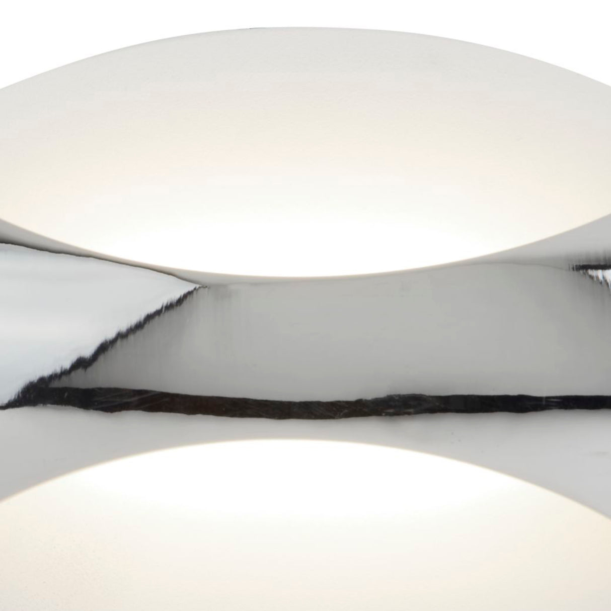 Searchlight Electric Glow LED Wall Light Oval - Chrome/Sand White 3420CC