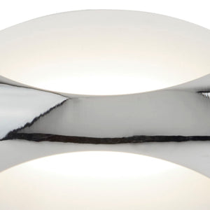 Searchlight Electric Glow LED Wall Light Oval - Chrome/Sand White 3420CC