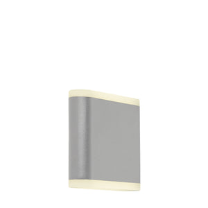 Stratford Outdoor Wall Light - Grey Metal & White Polycarb