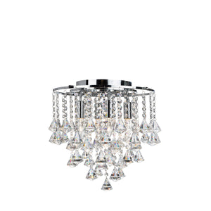 Dorchester  5Lt Flush - Chrome Metal & Clear Crystal