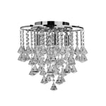 Searchlight Electric Dorchester  5Lt Flush - Chrome Metal & Clear Crystal 3494-4CC