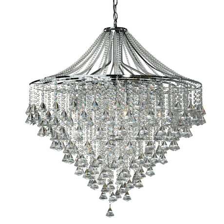 Dorchester 7Lt Pendant -  Chrome & Crystal