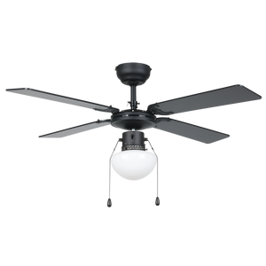 Eglo Lighting DL-VENTILATOR AC E27 SCHWARZ/HOLZ Fans from the FORTALEZA range. Part Number - 35122