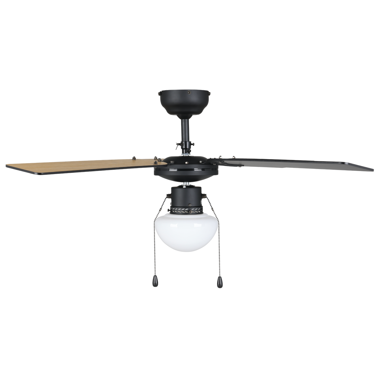 Eglo Lighting DL-VENTILATOR AC E27 SCHWARZ/HOLZ Fans from the FORTALEZA range. Part Number - 35122
