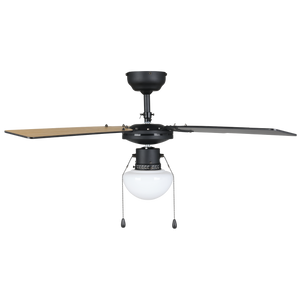 Eglo Lighting DL-VENTILATOR AC E27 SCHWARZ/HOLZ Fans from the FORTALEZA range. Part Number - 35122