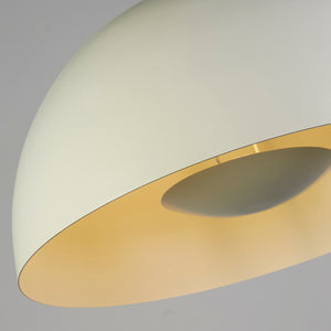 Searchlight Electric Mars 1LT Pendant, Matt Cream Metal  & Cream Inner 25cm 35410CR