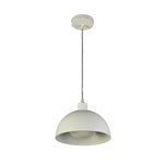 Searchlight Electric Mars 1LT Pendant, Matt Cream Metal & Cream Inner 40cm 35411CR