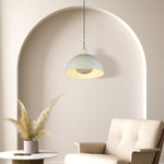 Searchlight Electric Mars 1LT Pendant, Matt Cream Metal & Cream Inner 40cm 35411CR