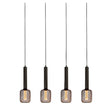 Dulwich 4Lt Bar Pendant - Black Metal