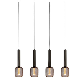 Dulwich 4Lt Bar Pendant - Black Metal