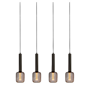 Dulwich 4Lt Bar Pendant - Black Metal