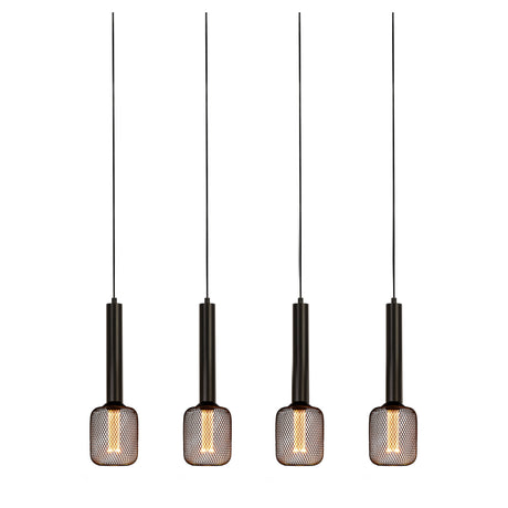 Dulwich 4Lt Bar Pendant - Black Metal