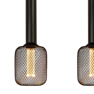Searchlight Electric Dulwich 4Lt Bar Pendant - Black Metal 35720-4BK