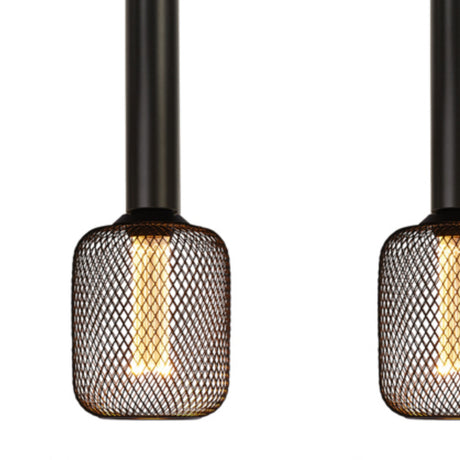Searchlight Electric Dulwich 4Lt Bar Pendant - Black Metal 35720-4BK