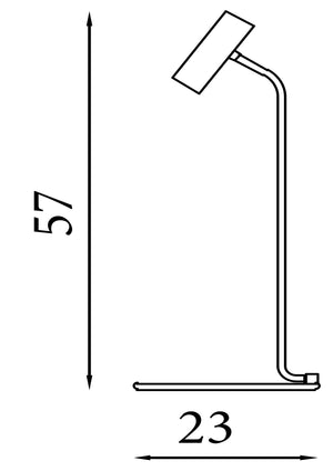 Searchlight Electric Dulwich Table Lamp - Black Metal 35721-1BK