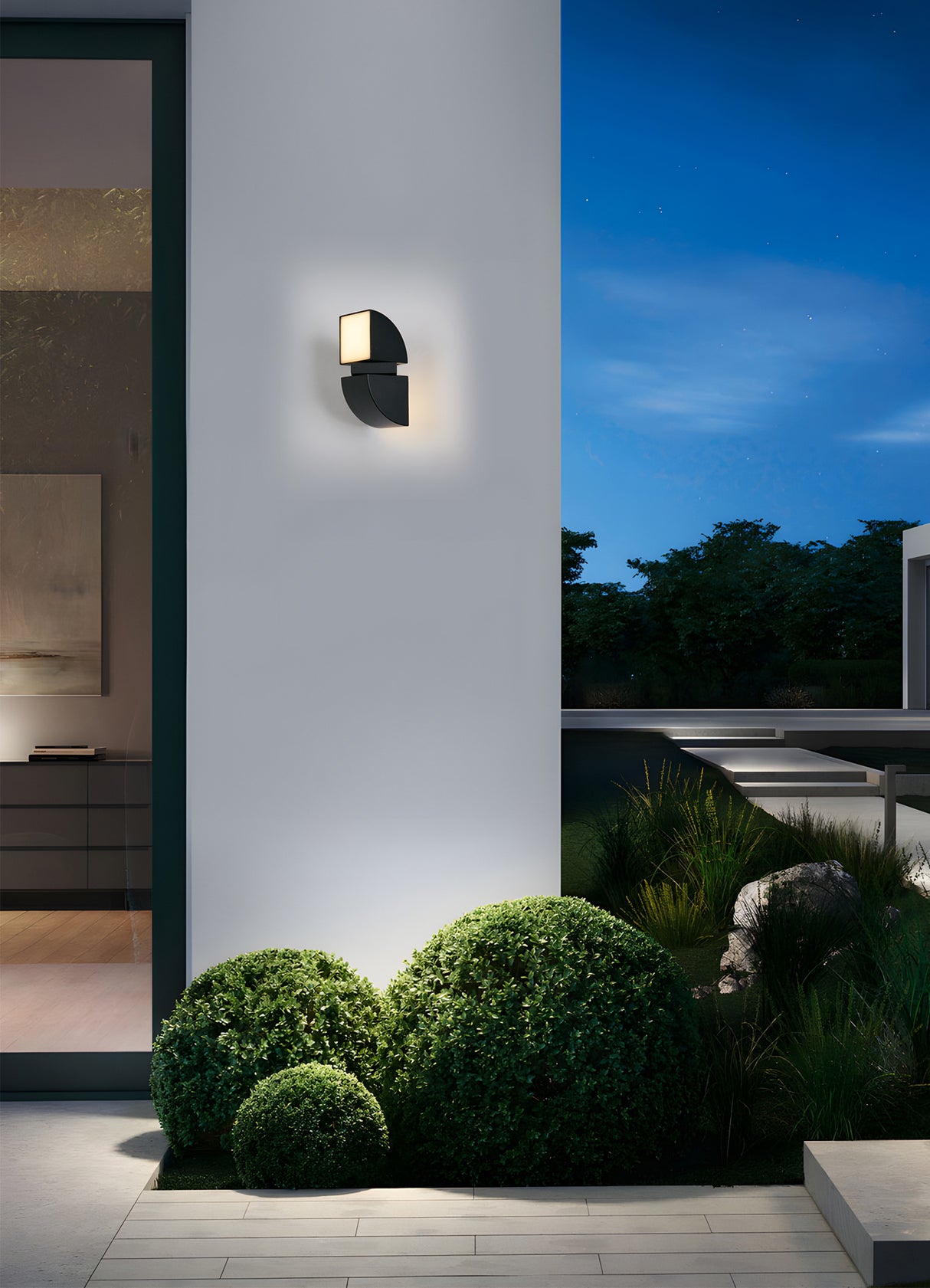 Searchlight Electric Dakota LED Outdoor Wall Light, Black 36150BK