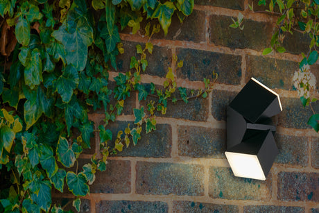 Searchlight Electric Montana LED Outdoor Wall Light, Black 36170BK