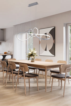 Searchlight Electric Maisie LED Pendant, Grey Metal 36524GY