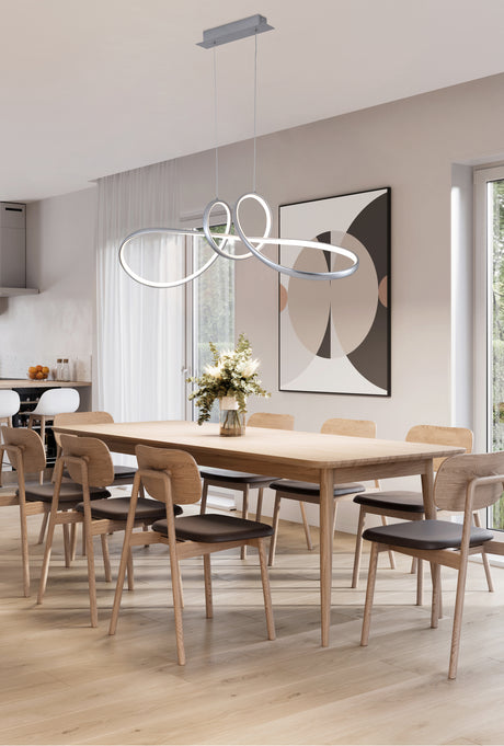 Searchlight Electric Maisie LED Pendant, Grey Metal 36524GY