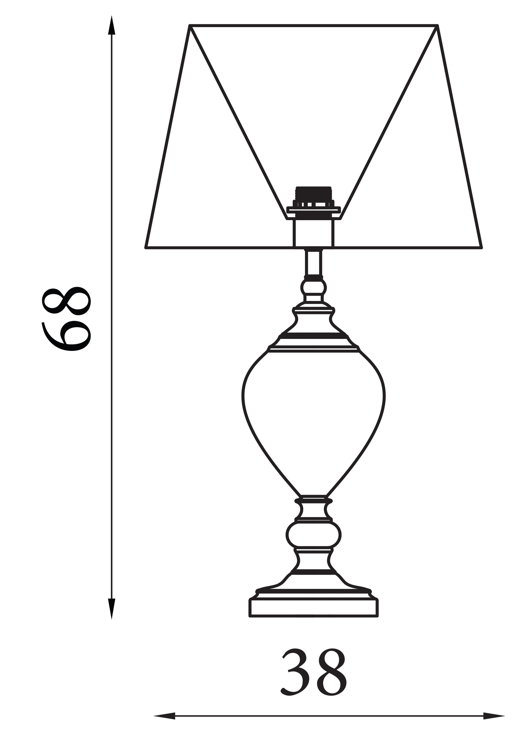 Searchlight Electric Greyson Table Lamp - Chrome, Smoked Glass & Pewter Shade 3721CL