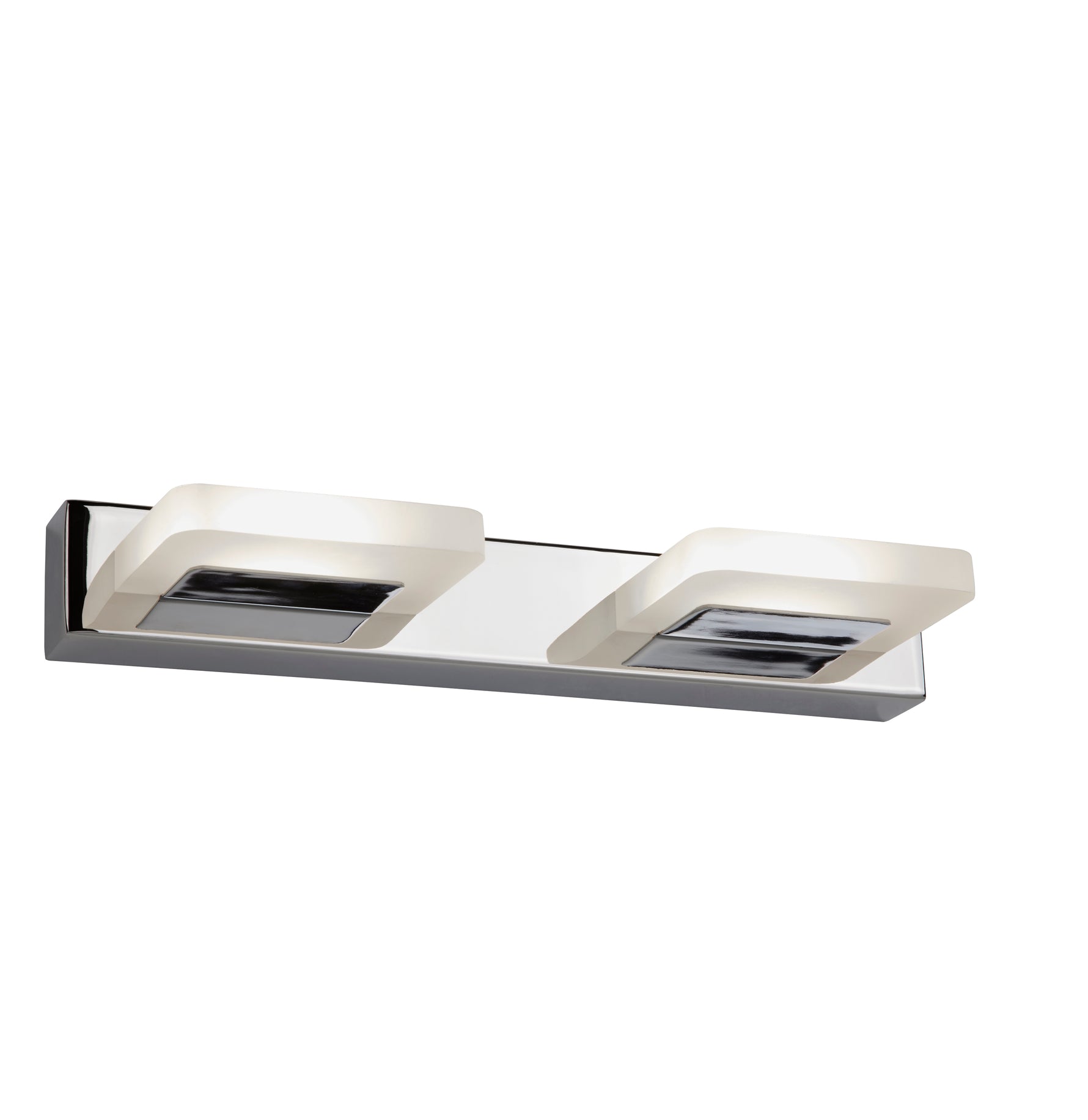 Luna 2Lt LED Wall Light - Chrome & Frosted Glass