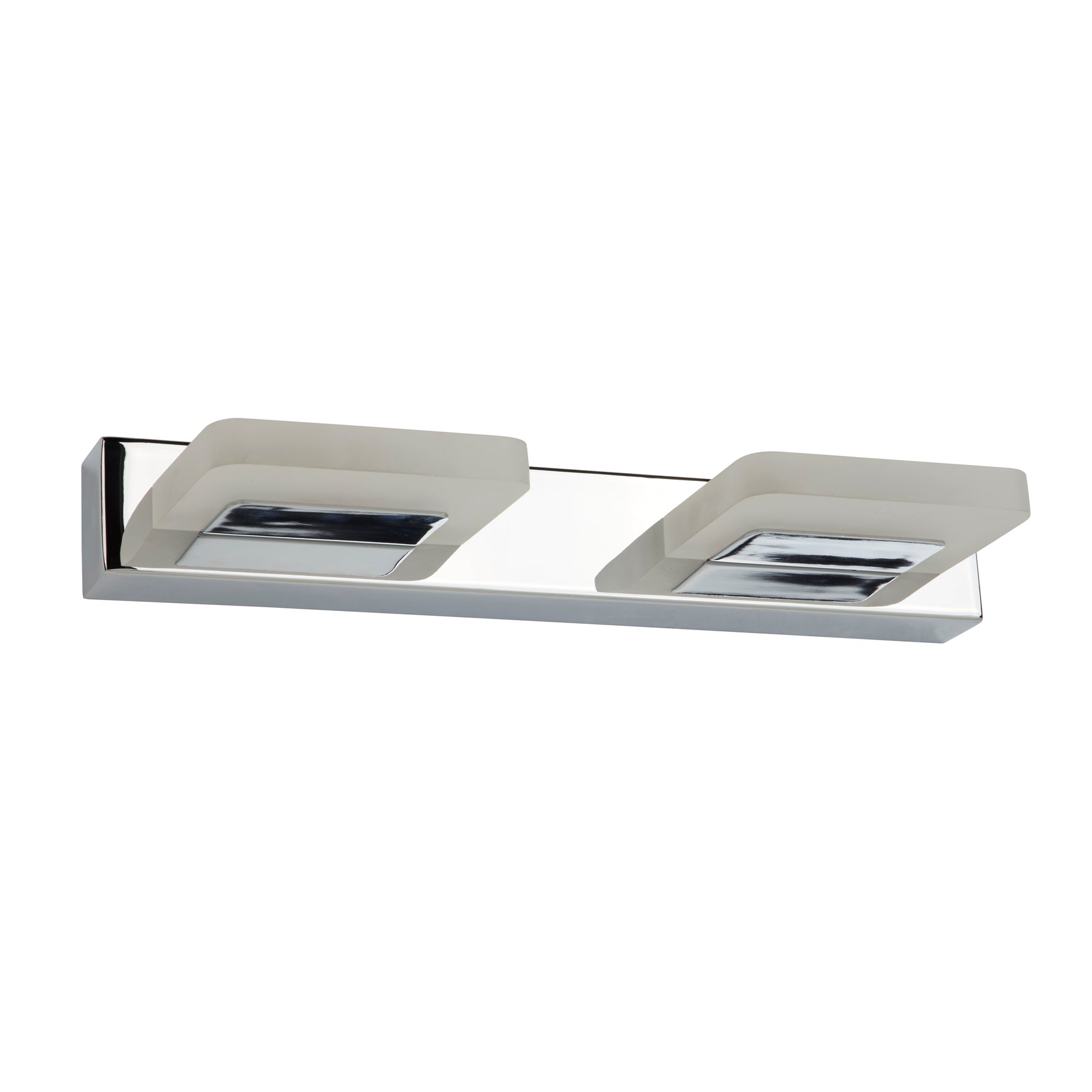 Searchlight Electric Luna 2Lt LED Wall Light - Chrome & Frosted Glass 3752-2CC