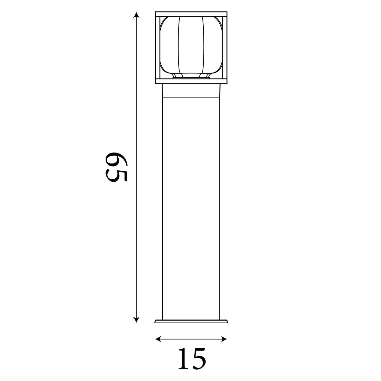Searchlight Electric Athens Outdoor Post - Black Metal & Opal Glass 38141-650