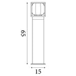 Searchlight Electric Athens Outdoor Post - Black Metal & Opal Glass 38141-650