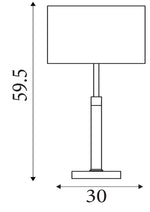 Searchlight Electric Rachel Table Lamp- Black, Silver, Chrome Metal & Black Shade 3877BK
