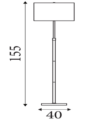 Searchlight Electric Rachel Floor Lamp - Black Metal, Satin Silver & Chrome Shade 3879BK
