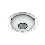 Searchlight Electric Portland LED Bathroom Flush, Chrome Metal, Glass & Crystal I 3883-31