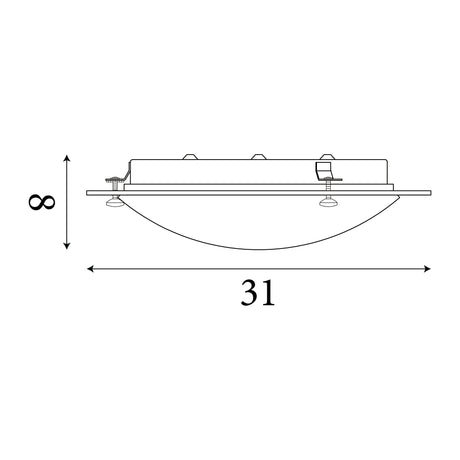 Searchlight Electric Portland LED Bathroom Flush, Chrome Metal, Glass & Crystal I 3883-31