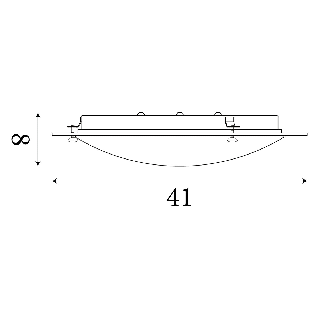 Searchlight Electric Portland LED Flush - Chrome, Mirror, White Glass Shade, IP44 3883-41