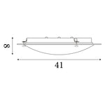 Searchlight Electric Portland LED Flush - Chrome, Mirror, White Glass Shade, IP44 3883-41
