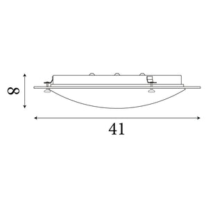 Searchlight Electric Portland LED Flush - Chrome, Mirror, White Glass Shade, IP44 3883-41