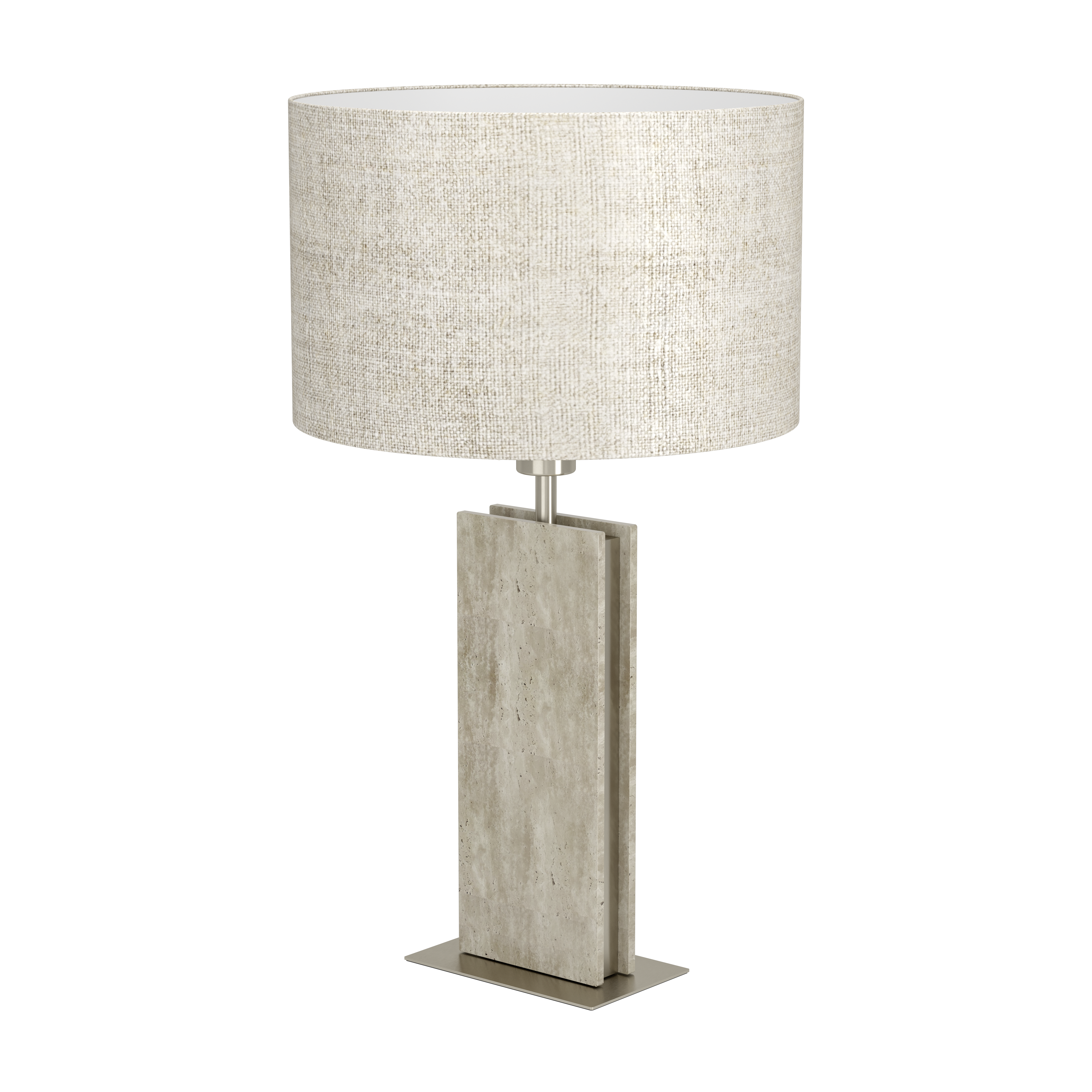 Eglo Lighting TL/1 E27 NICKEL-M/LEINEN NATUR 'BELESAR' Crystal&Design from the BELESAR range. Part Number - 390408