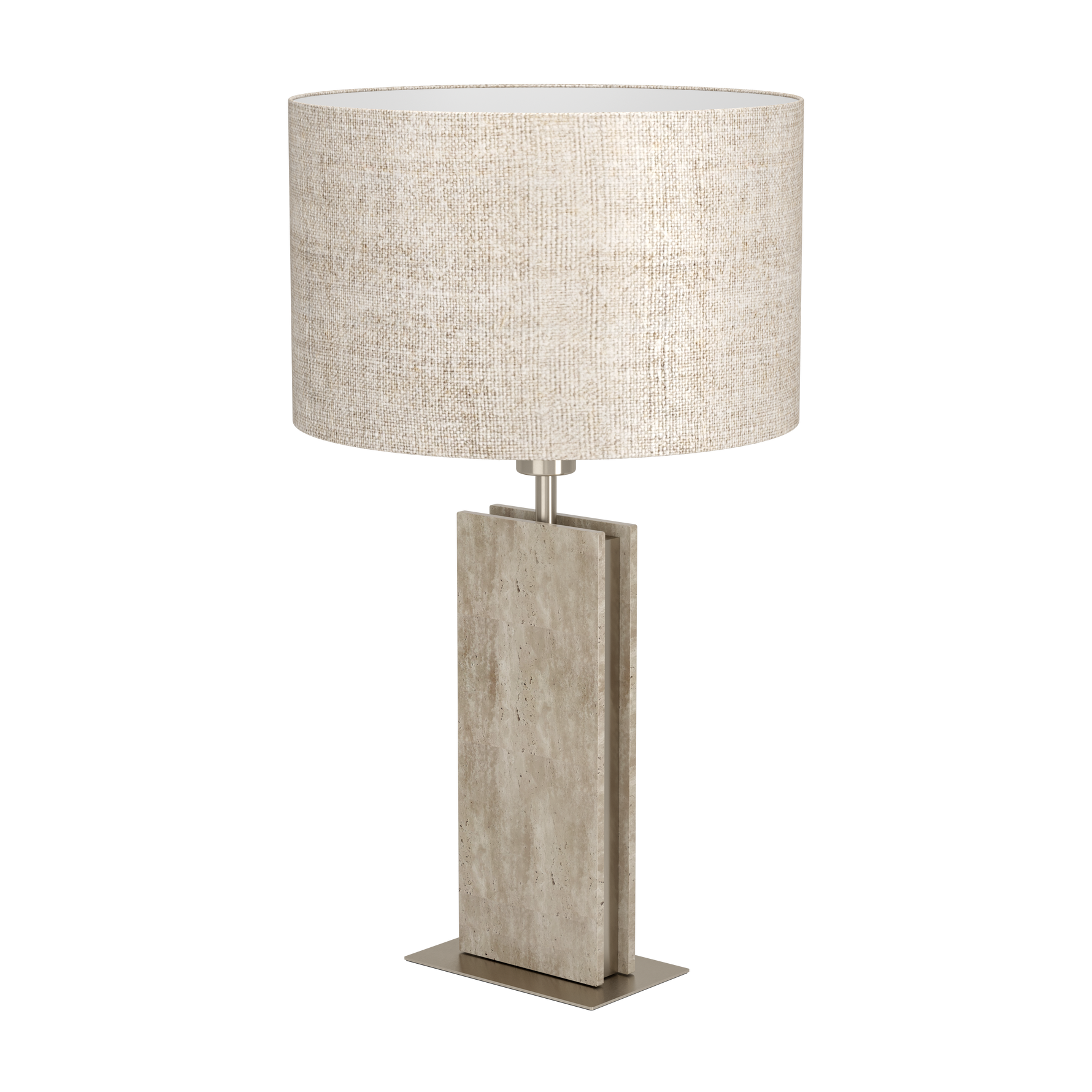 Eglo Lighting TL/1 E27 NICKEL-M/LEINEN NATUR 'BELESAR' Crystal&Design from the BELESAR range. Part Number - 390408