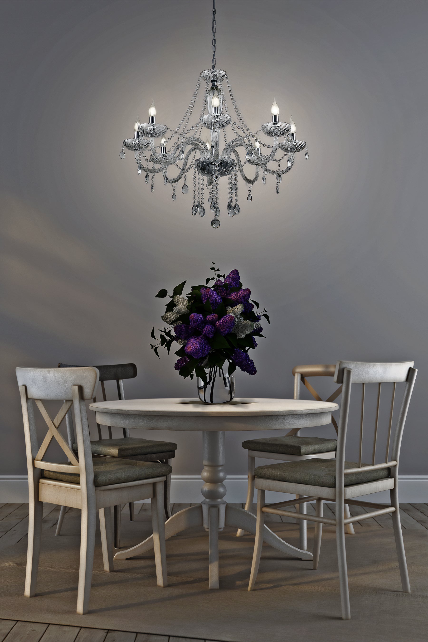 Eglo EU Copley 1-Light Clear and Gold Ceiling Pendant (D) 20cm